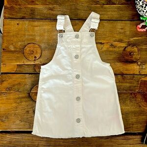 NWOT GAP Girls White Demin Jumper Dress